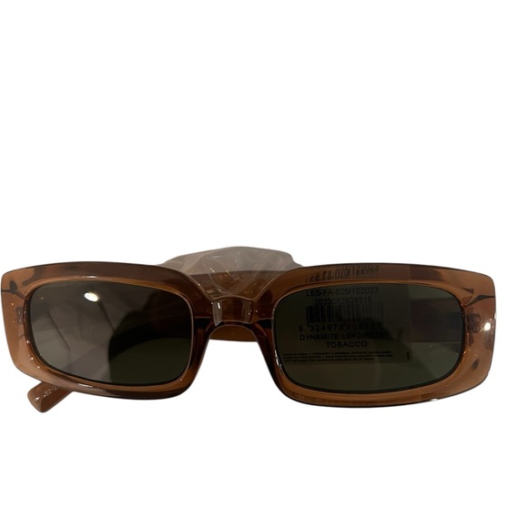 le specs dynamite tobacco Dynamite Tobacco Le Specs Brown Sunglasses Rectangular Retro Y2K NWT